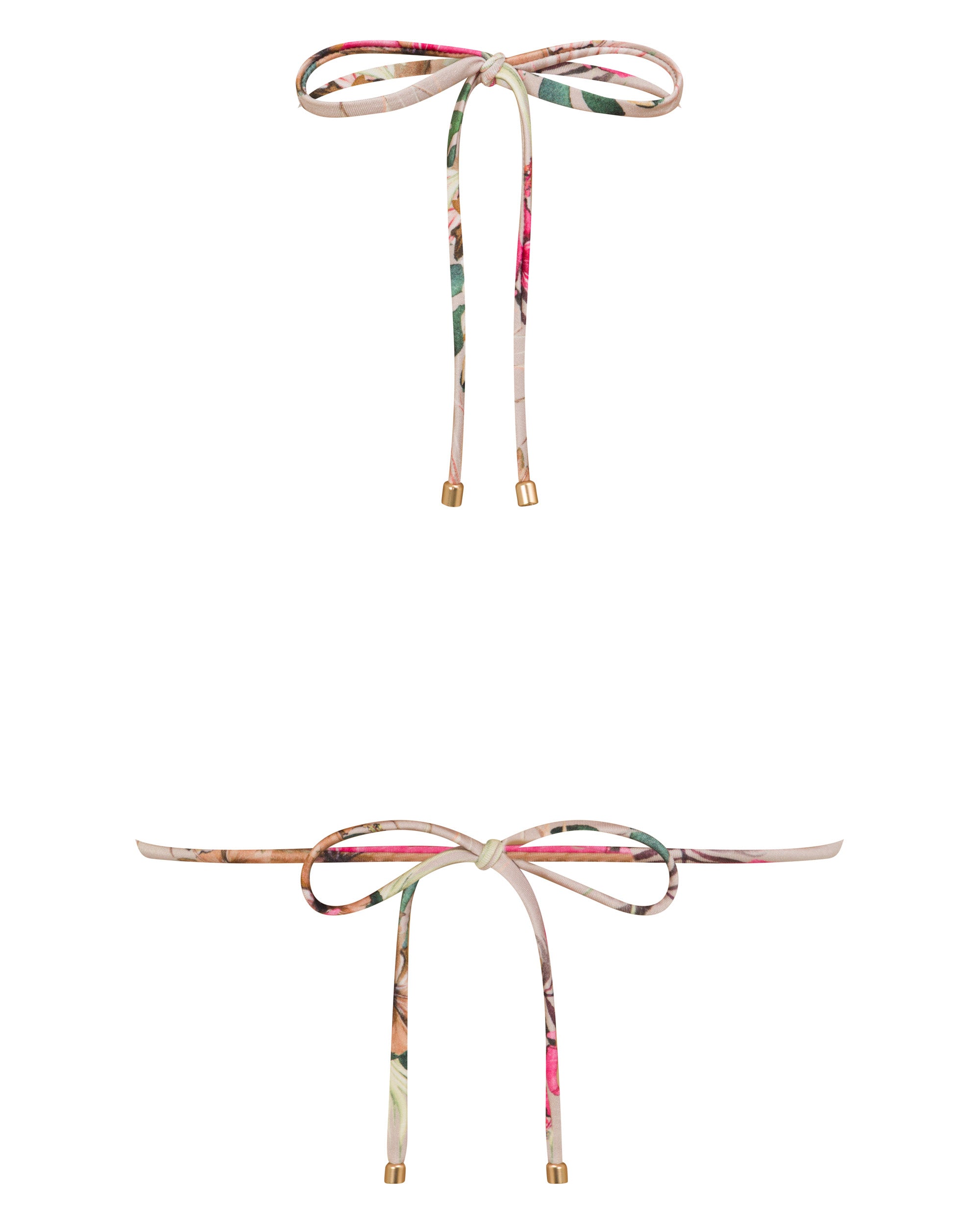Eve Triangle Bikini Top - Aloalo - White Sands
