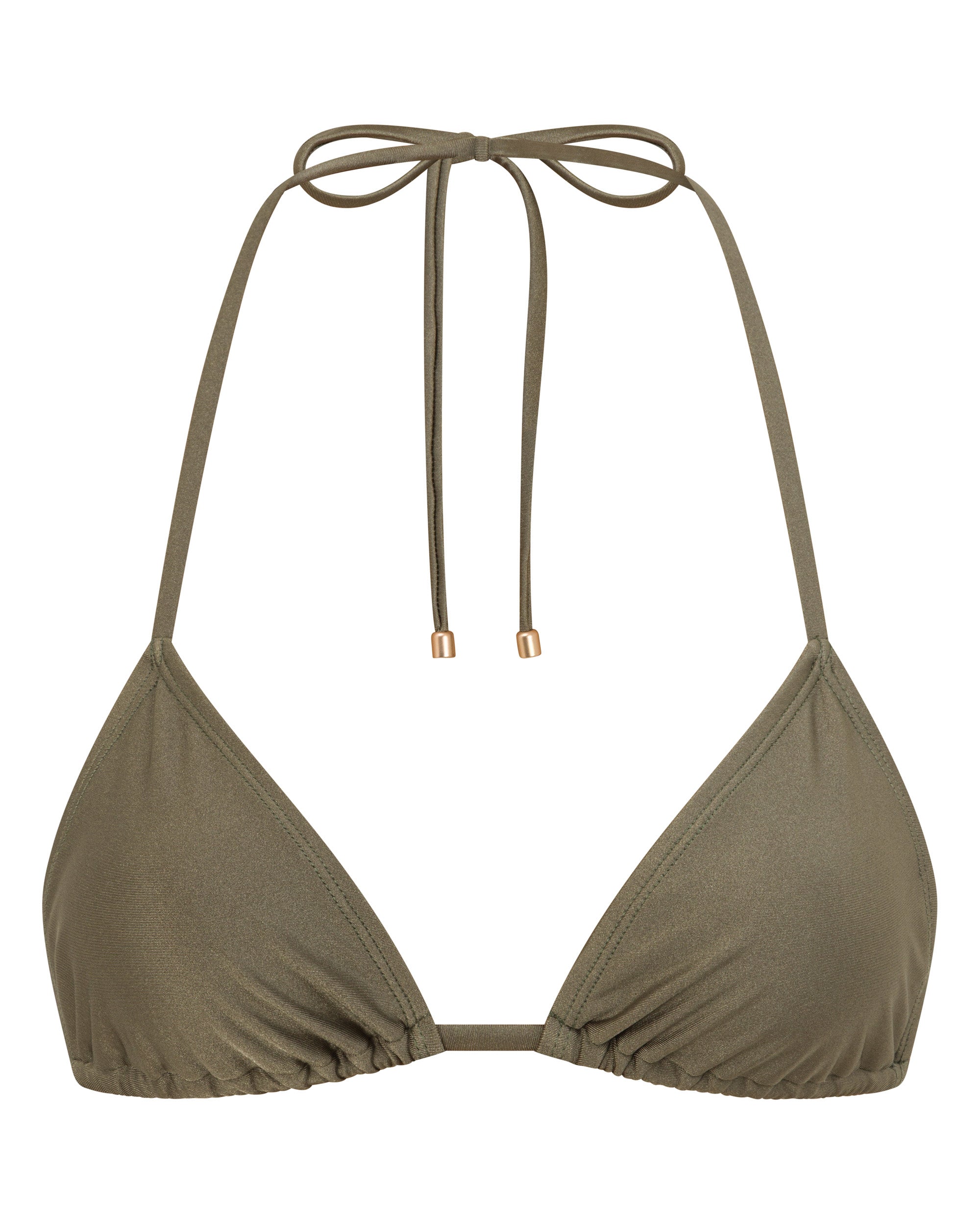 Eve Triangle Bikini Top - Mangrove - White Sands