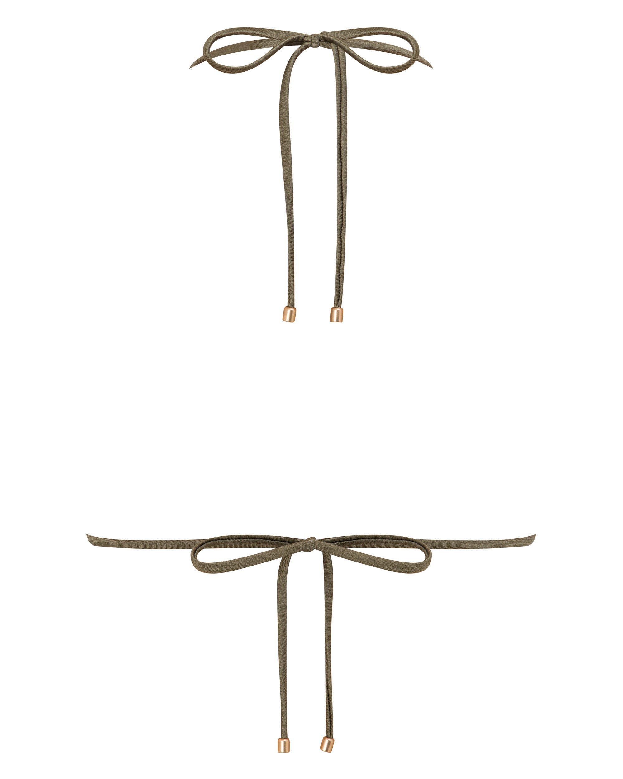 Eve Triangle Bikini Top - Mangrove - White Sands
