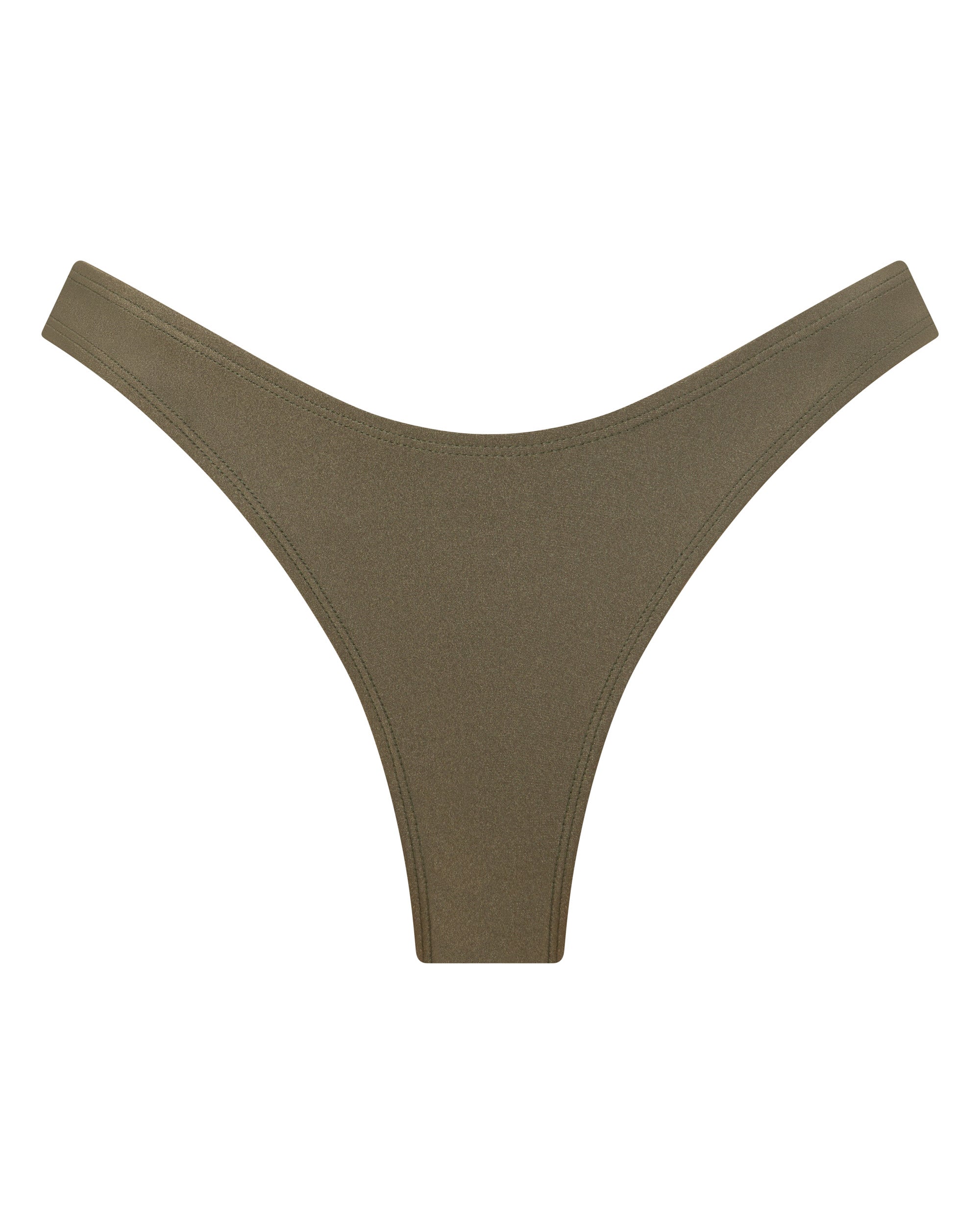Bondi Brazilian Bikini Bottoms - Mangrove - White Sands