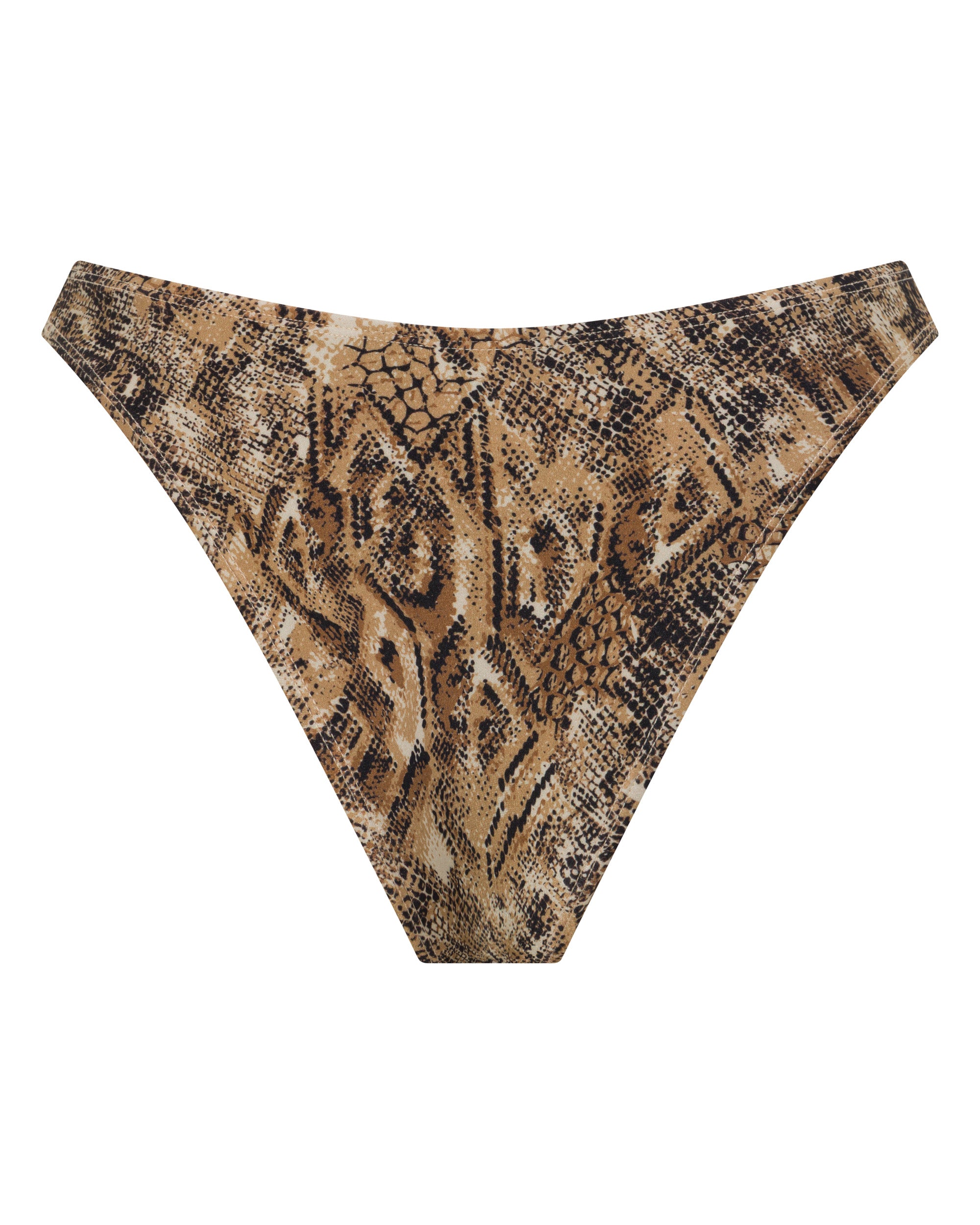 Bondi Brazilian Bikini Bottoms - Viper - White Sands