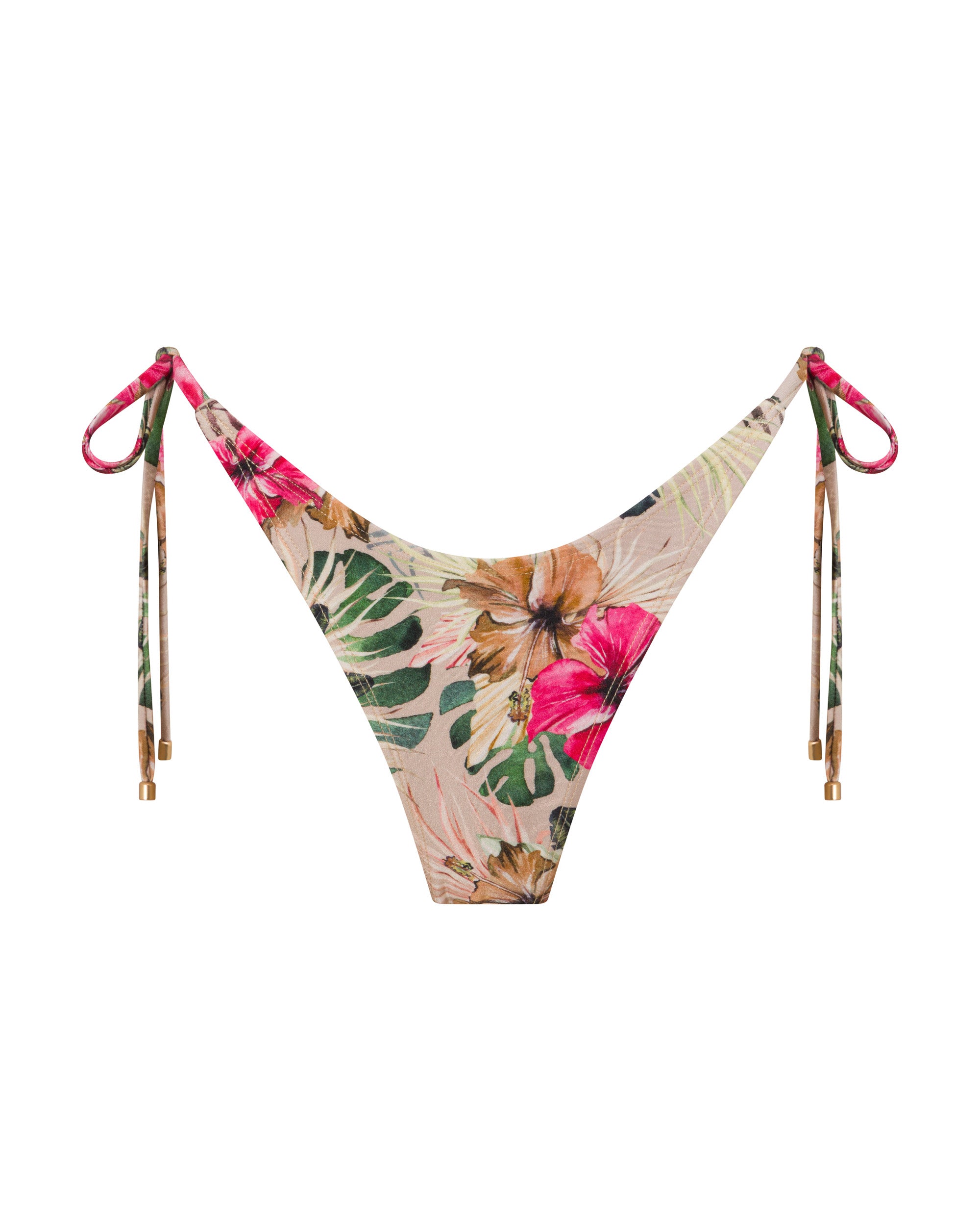 Tally String Bikini Bottoms - Aloalo - White Sands