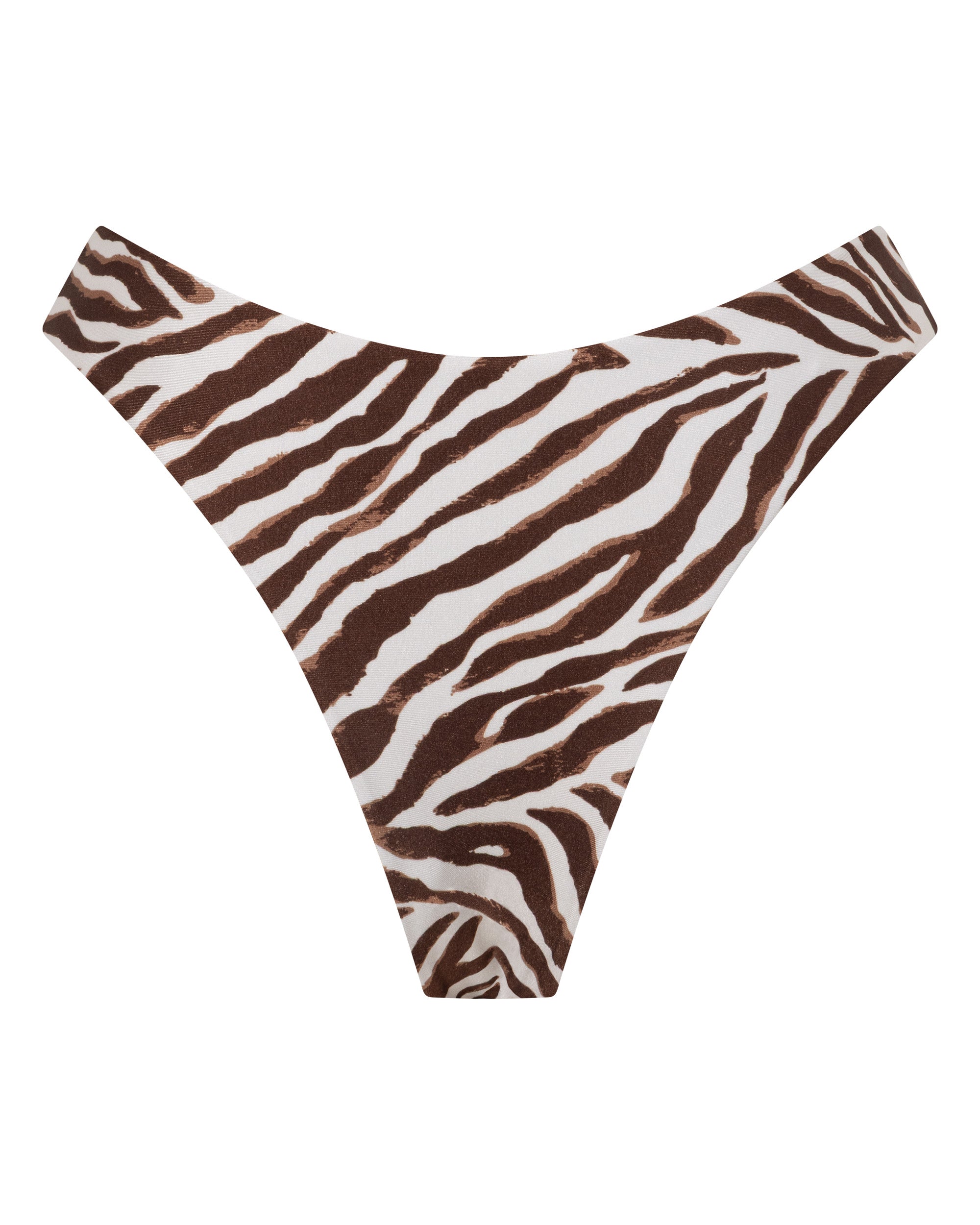 Byron Cheeky Bikini Bottoms - Tiger - White Sands