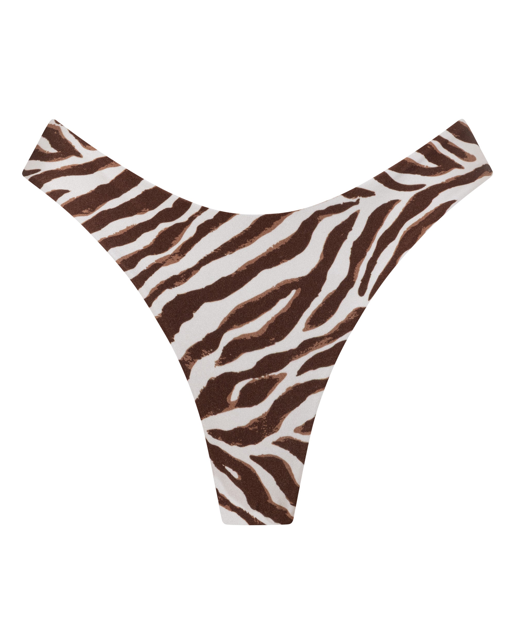 Byron Cheeky Bikini Bottoms - Tiger - White Sands