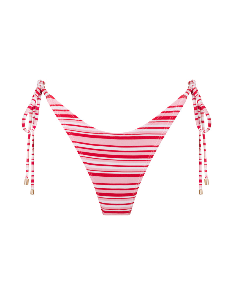 Tally String Bikini Bottoms - Candy Stripe