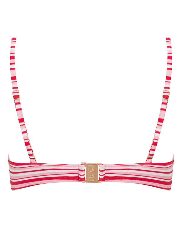 Lucy Scoop Bikini Top - Candy Stripe