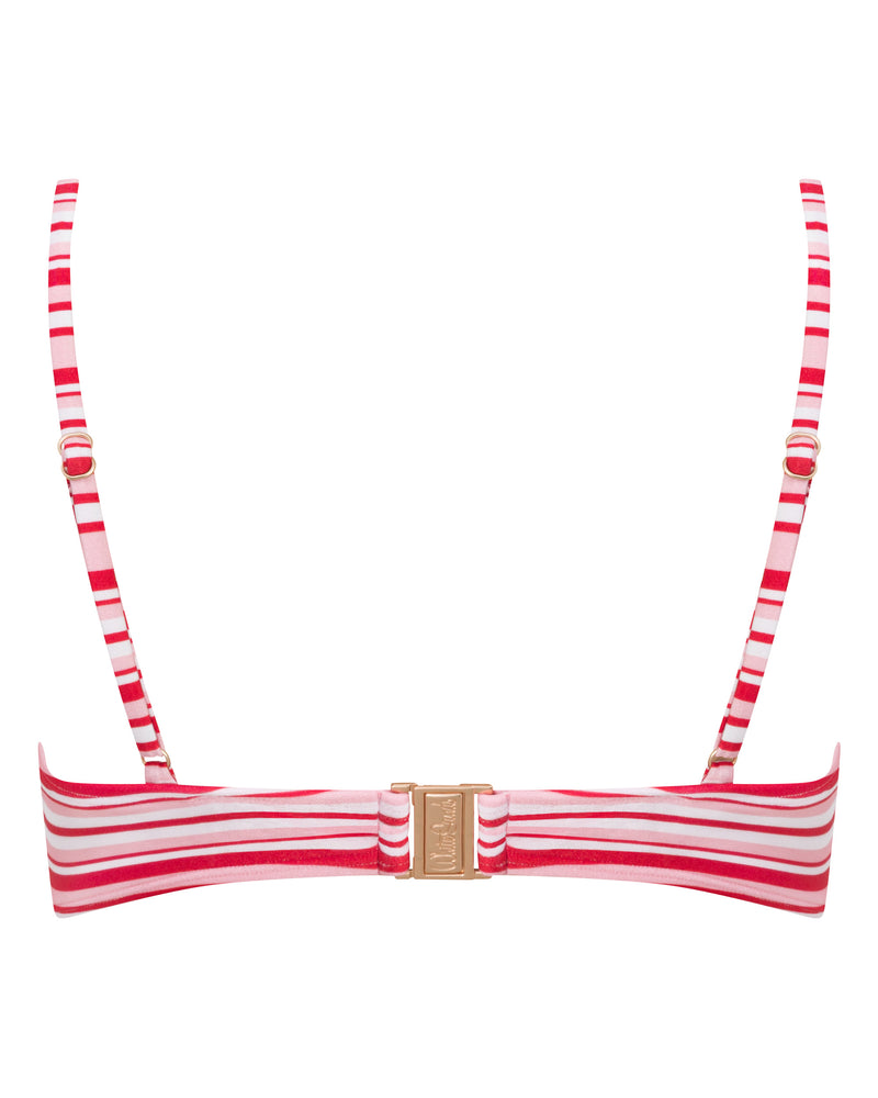 Lucy Scoop Bikini Top - Candy Stripe