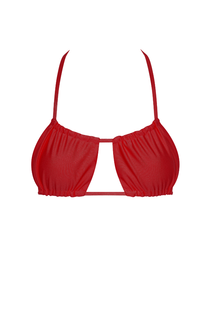 Noosa String Bikini Top - Cherry by White Sands, a luxury designer Australian swimwear brand for women