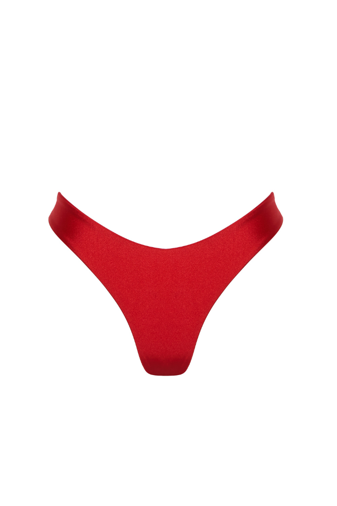 Byron Cheeky Bikini Bottoms - Cherry by White Sands, a luxury designer Australian swimwear brand for women