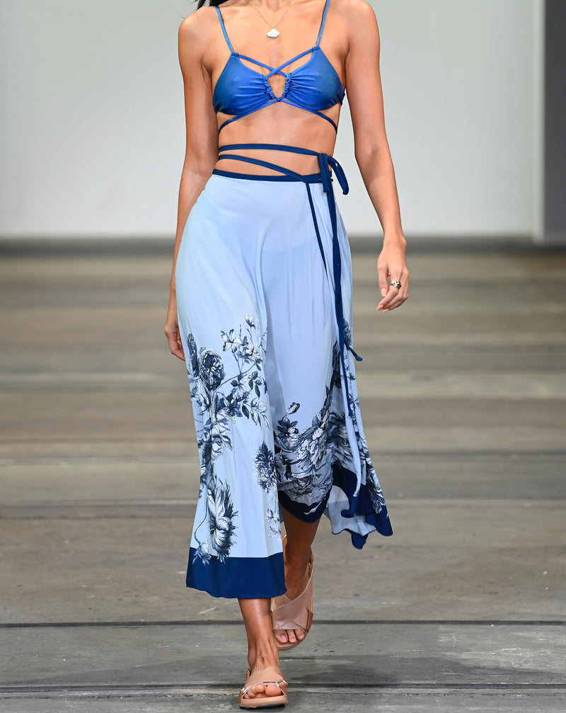 Sydney Wrap Skirt - Wildflower by White Sands, a luxury designer Australian swimwear brand for women