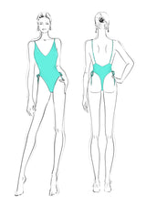 Airlie Thong One Piece - Aqua by White Sands, a luxury designer Australian swimwear brand for women