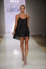 Silk Voile Trapeze Dress - Black by White Sands, a luxury designer Australian swimwear brand for women