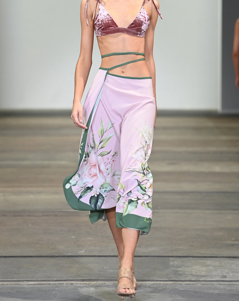 Sydney Wrap Skirt - Bush Rose by White Sands, a luxury designer Australian swimwear brand for women
