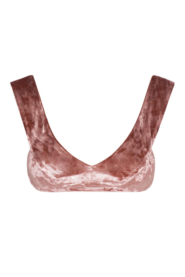 Bondi Top - Rosé Velvet by White Sands, a luxury designer Australian swimwear brand for women