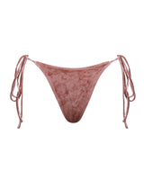 Hayman Thong Bikini Bottoms - Rosé Velvet by White Sands, a luxury designer Australian swimwear brand for women