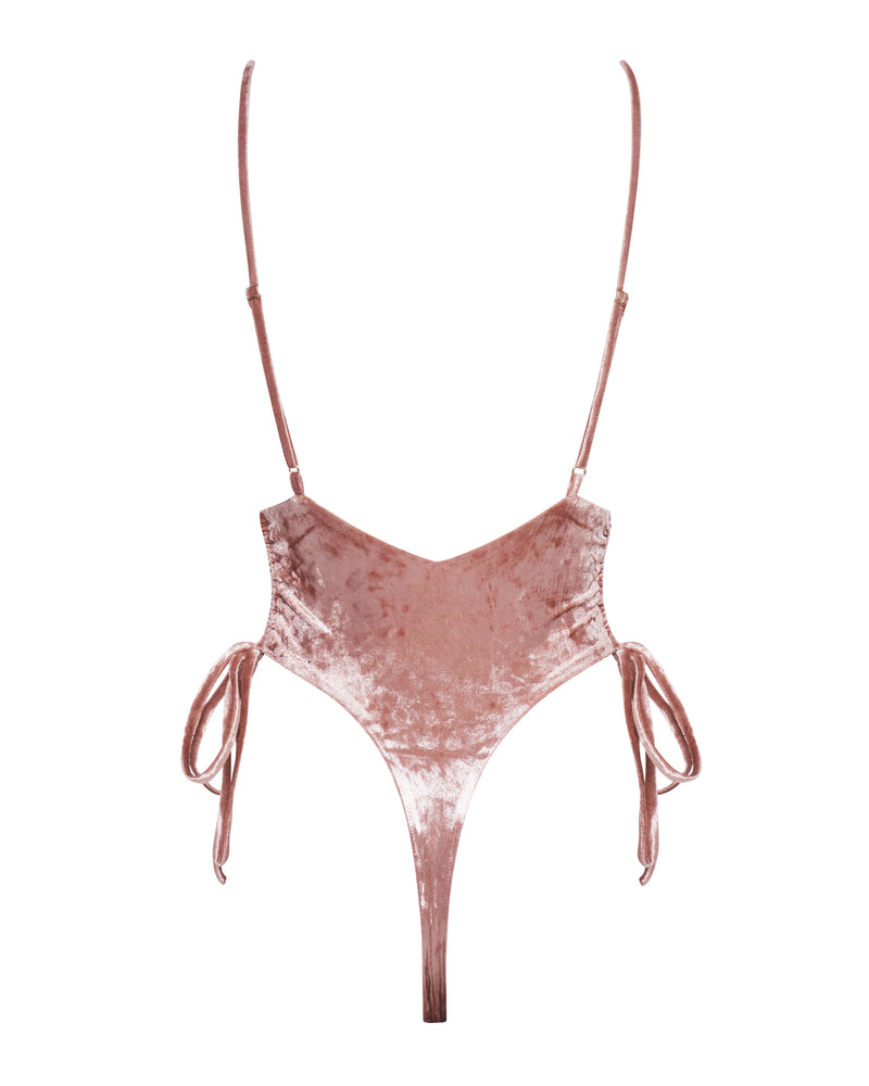 Airlie Thong One Piece - Rosé Velvet by White Sands, a luxury designer Australian swimwear brand for women