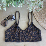 Byron Bralette Bikini Top - Leopard by White Sands, a luxury designer Australian swimwear brand for women