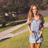 Manelle Playsuit - Chambray by White Sands, a luxury designer Australian swimwear brand for women